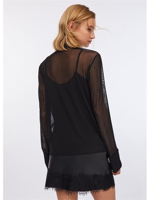 Camicia in tulle con strass LIU JO | CF5056J4966/22222